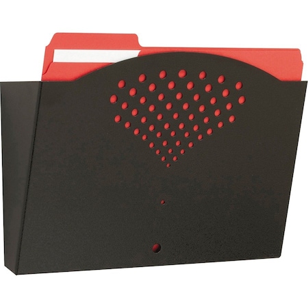 Safco Wall Pockets, Steel, Single Letter, 12"x3"x9", Black SAF3170BL